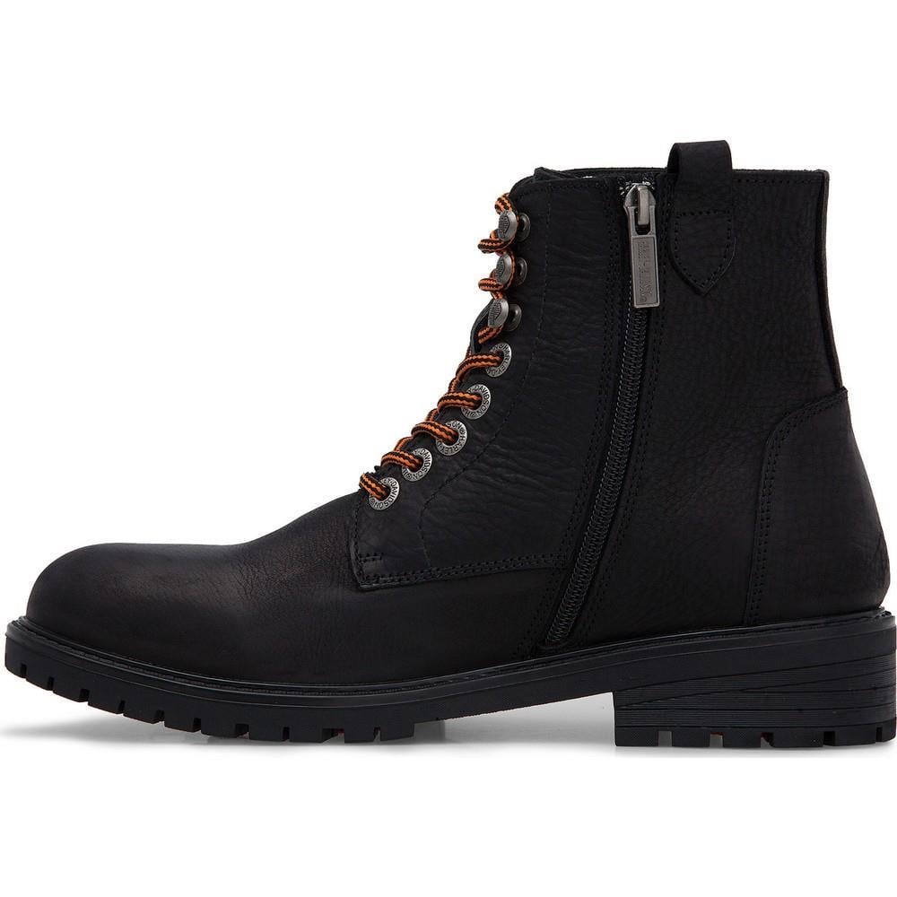 Harley Davidson 025M100536 Adam Yt Black Baskılı Nubuk Erkek Bot
