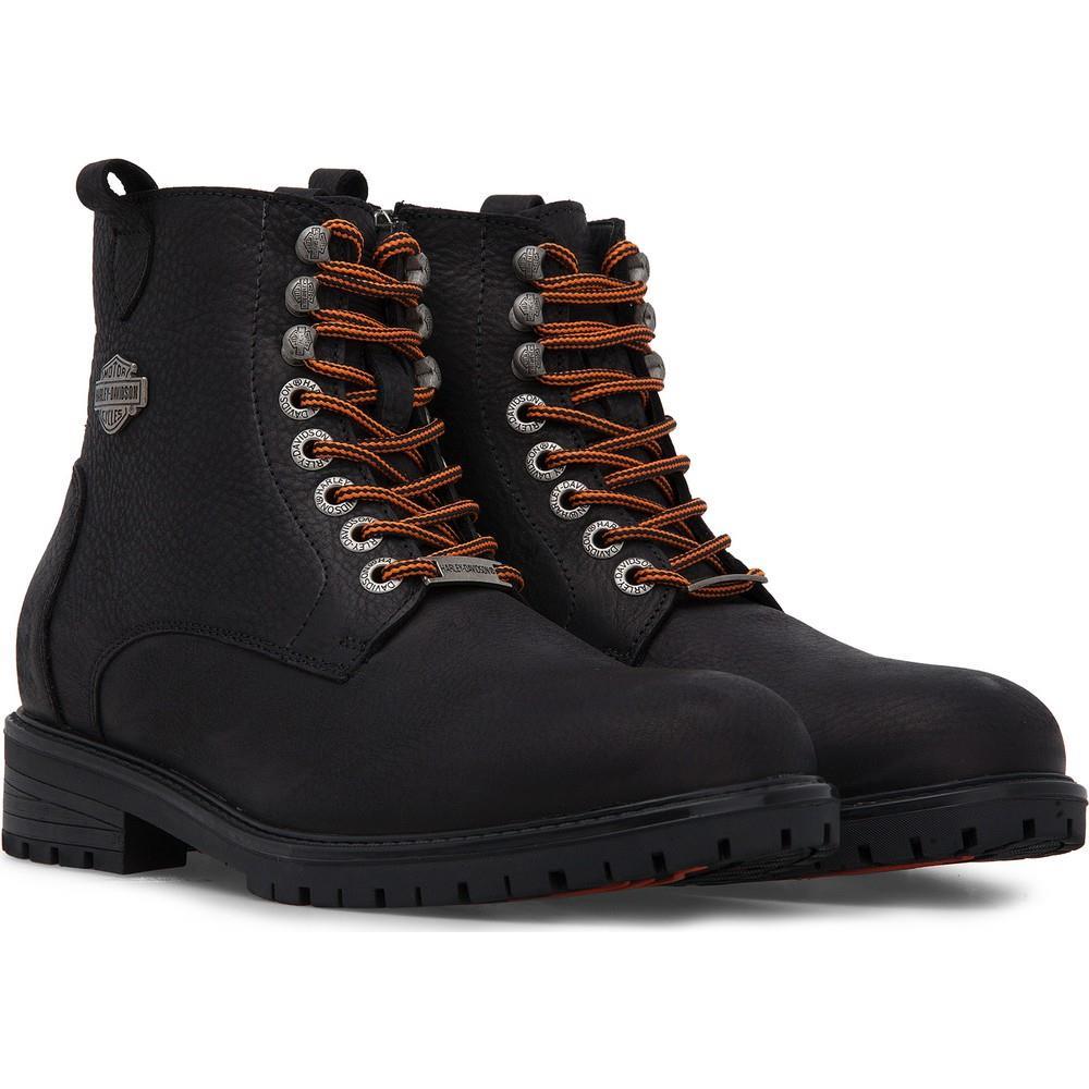 Harley Davidson 025M100536 Adam Yt Black Baskılı Nubuk Erkek Bot