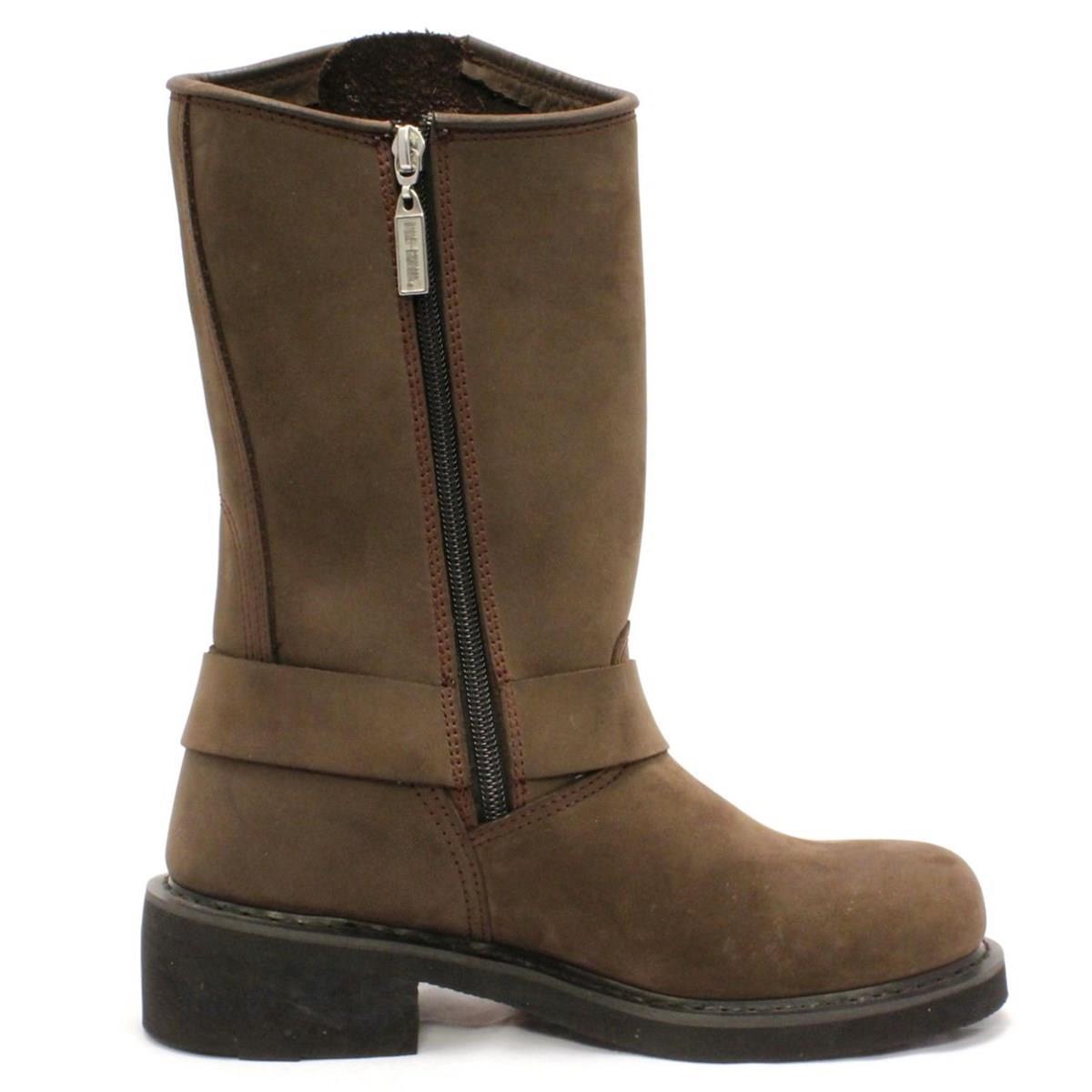 Harley Davidson Bailey Dark Brown Nubuk Erkek Çizme