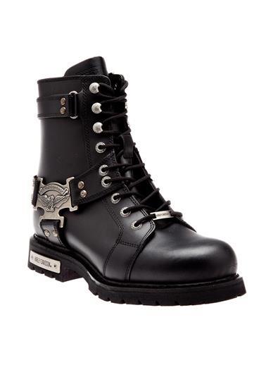 Harley Davidson Charles Black Deri Erkek Bot