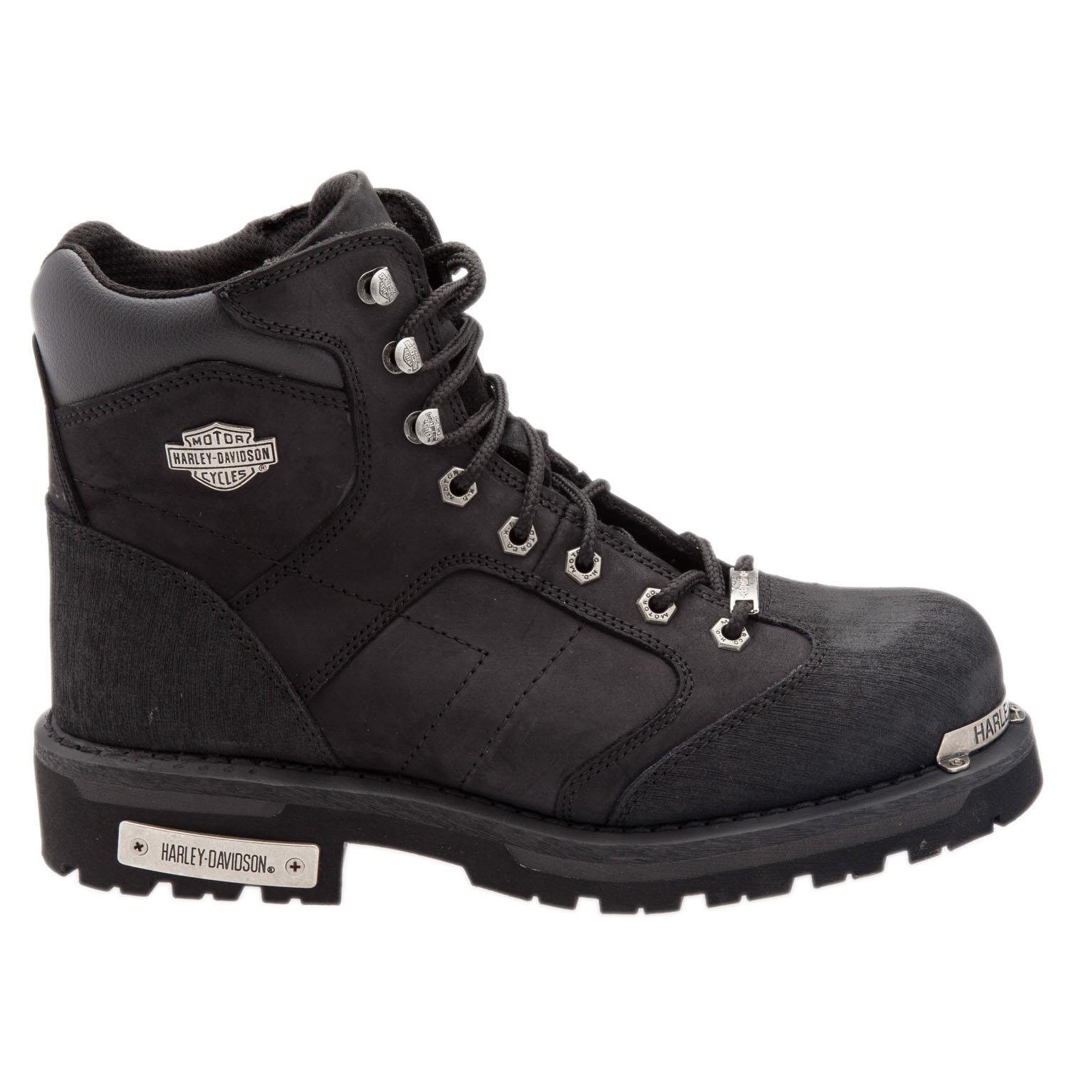 Harley Davidson Clemente Black Crazy Deri Erkek Bot