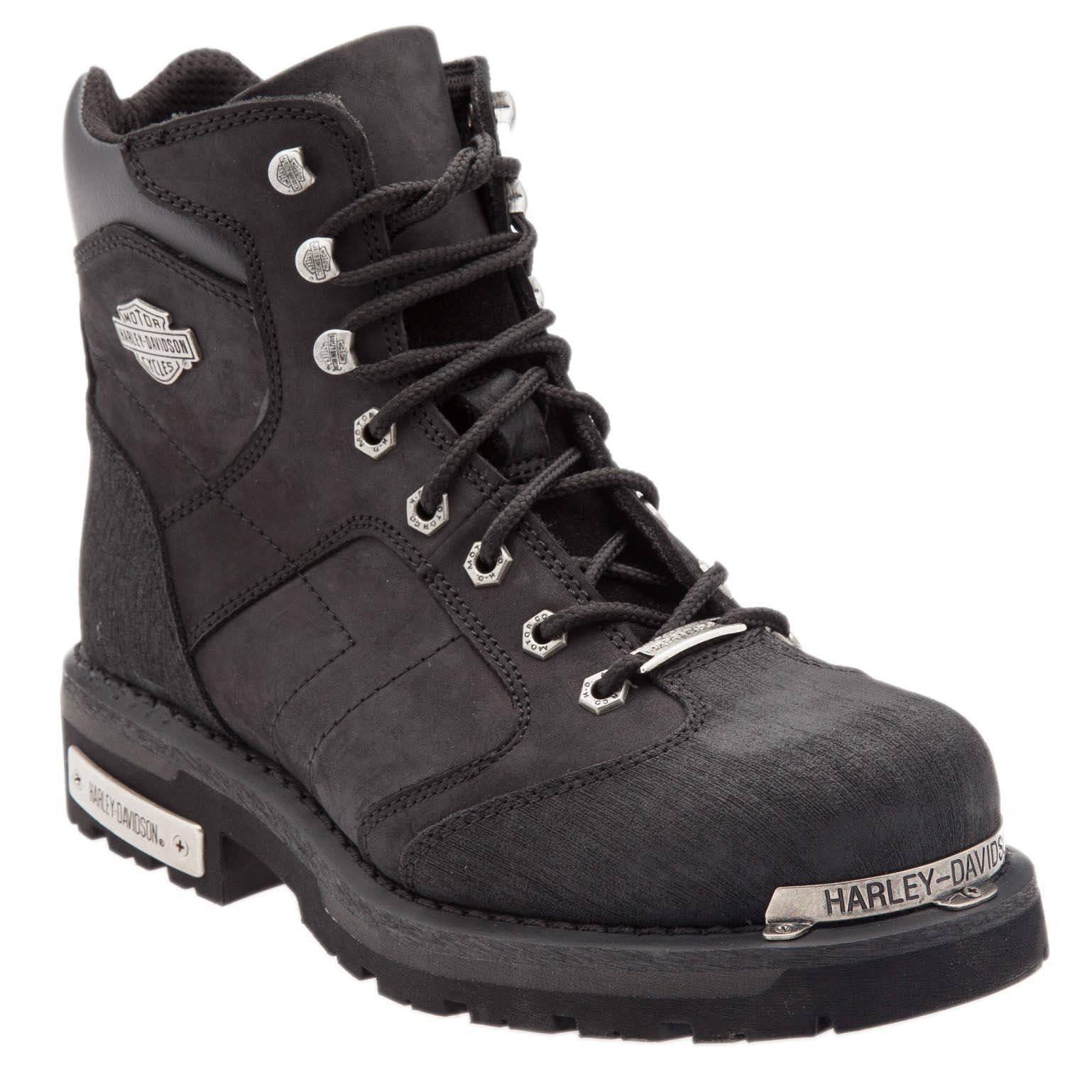 Harley Davidson Clemente Black Crazy Deri Erkek Bot