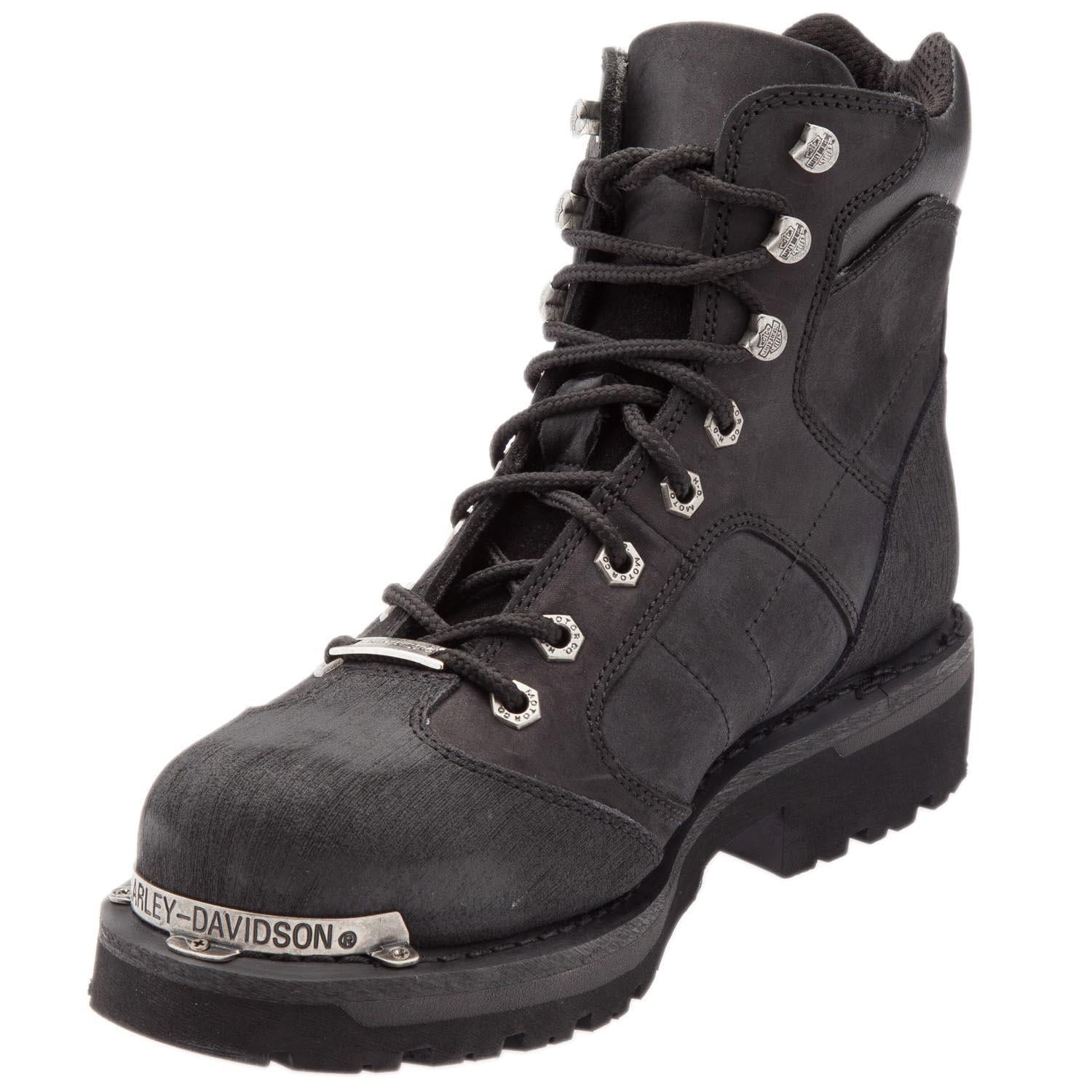 Harley Davidson Clemente Black Crazy Deri Erkek Bot