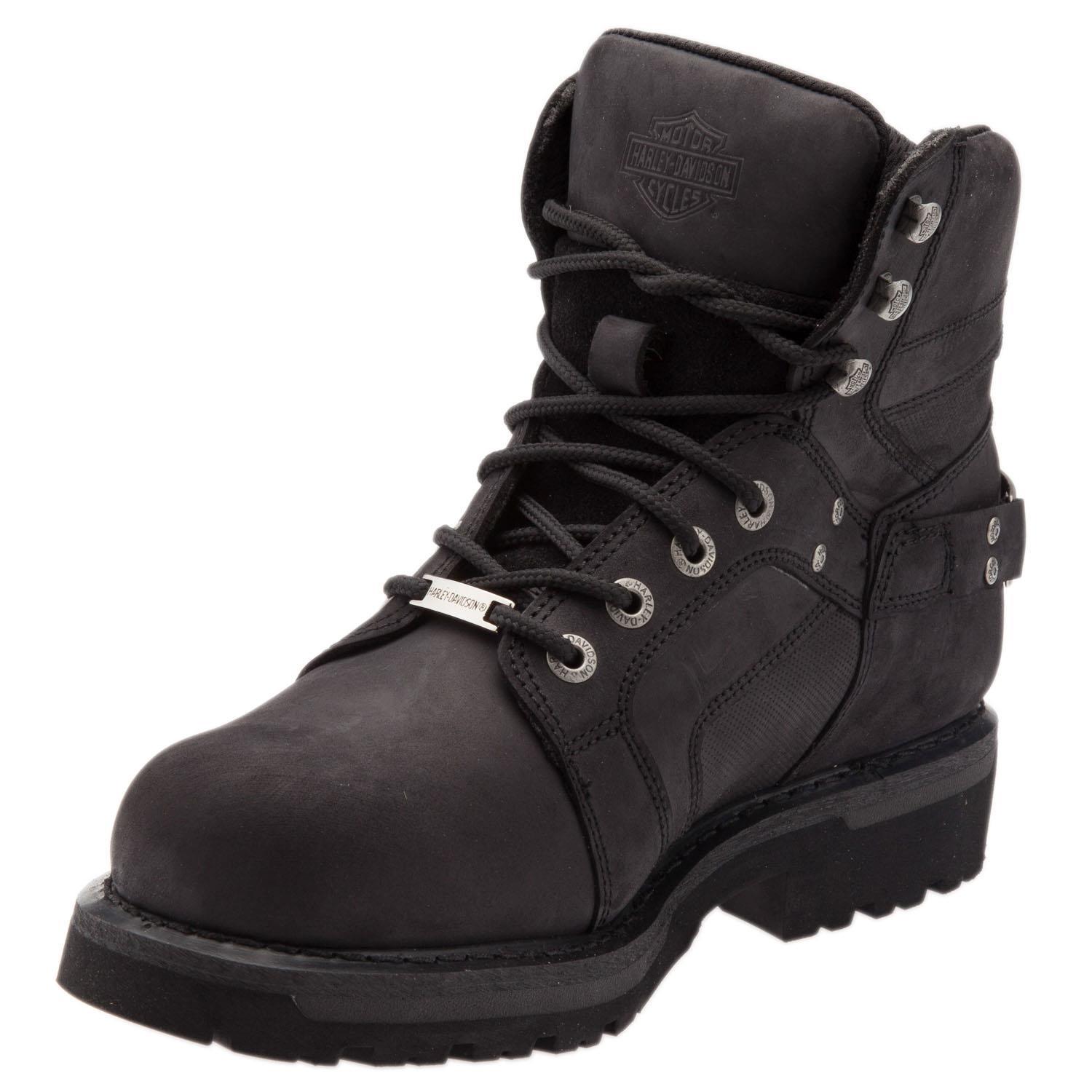 Harley Davidson Edgemor Black Deri Nubuk Erkek Bot