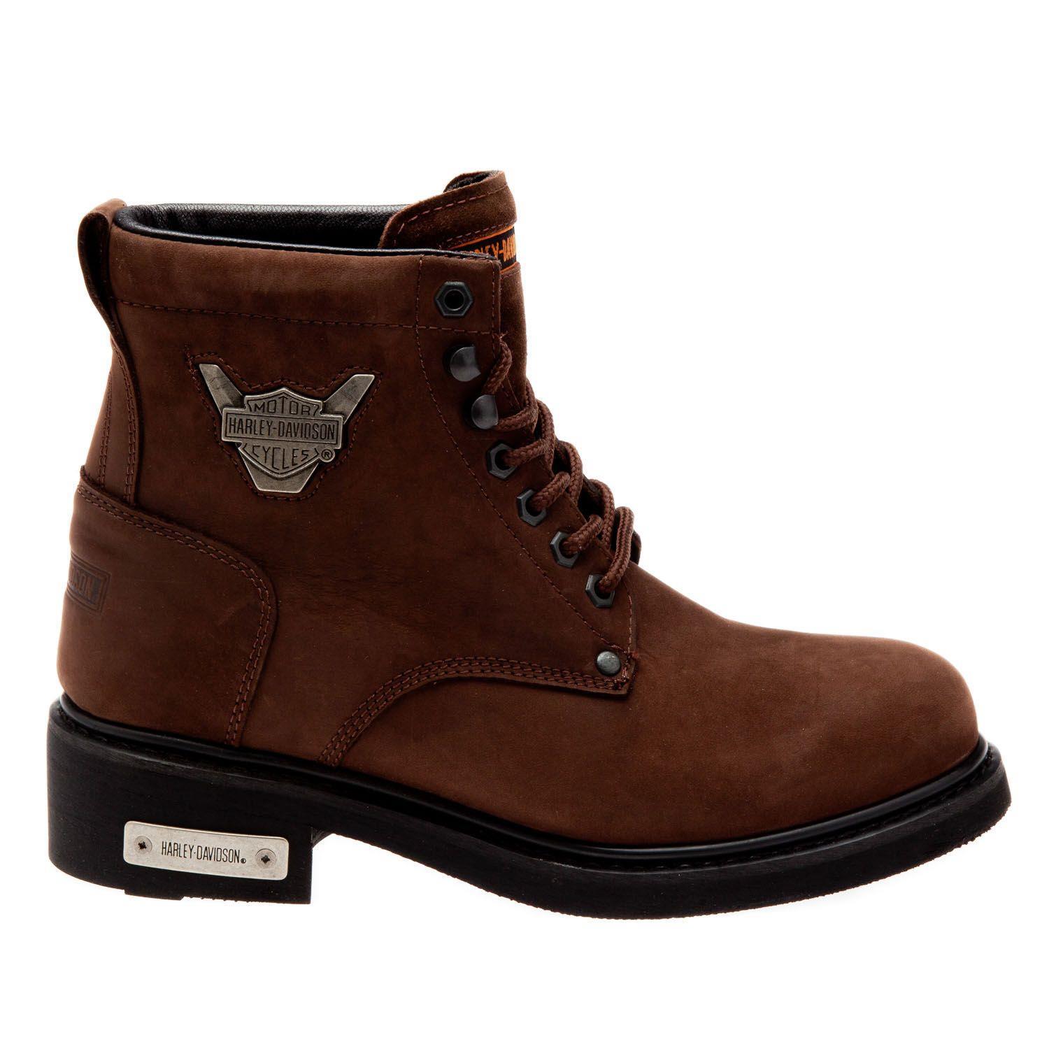 Harley Davidson Gibson Dark Brown Nubuk Erkek Bot