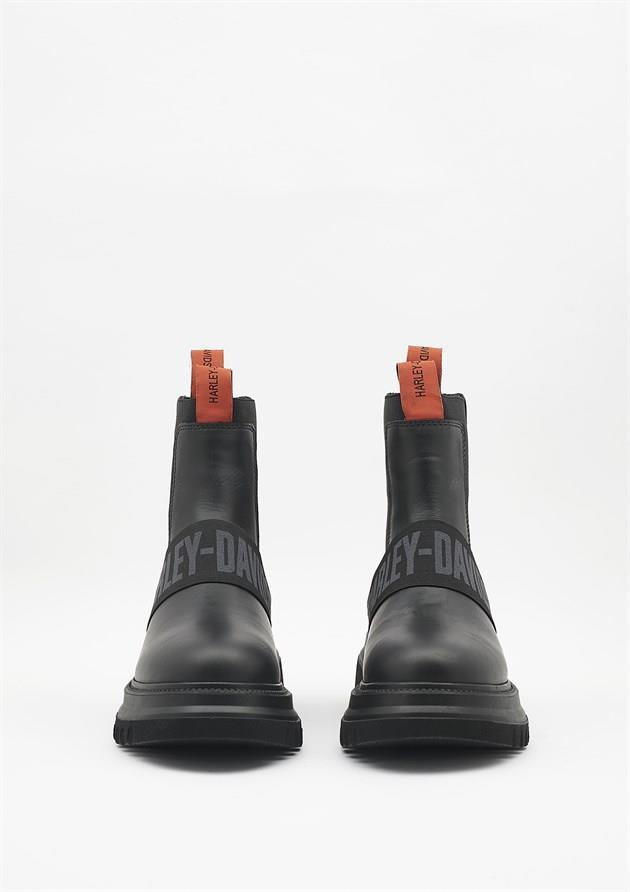 Harley Davidson Polperro Black Deri Erkek Bot