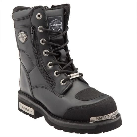Harley Davidson Riddick Black Deri Erkek Bot