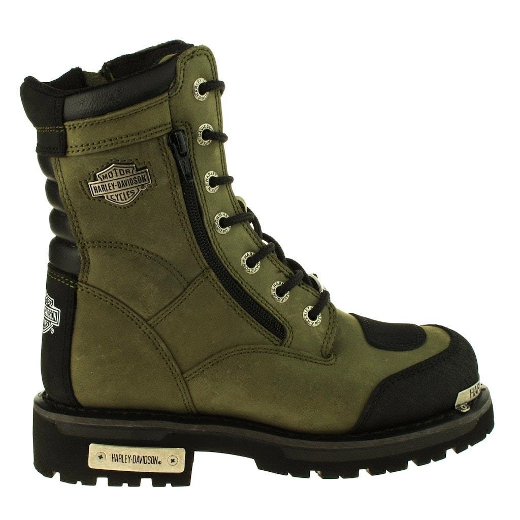 Harley Davidson Riddick Olive Crazy Deri Kadın Bot