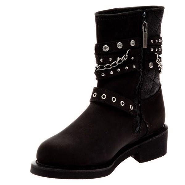 Harley Davidson Shay Black Nubuk Kadın Bot