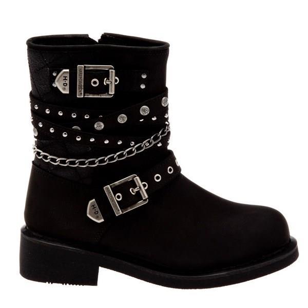 Harley Davidson Shay Black Nubuk Kadın Bot
