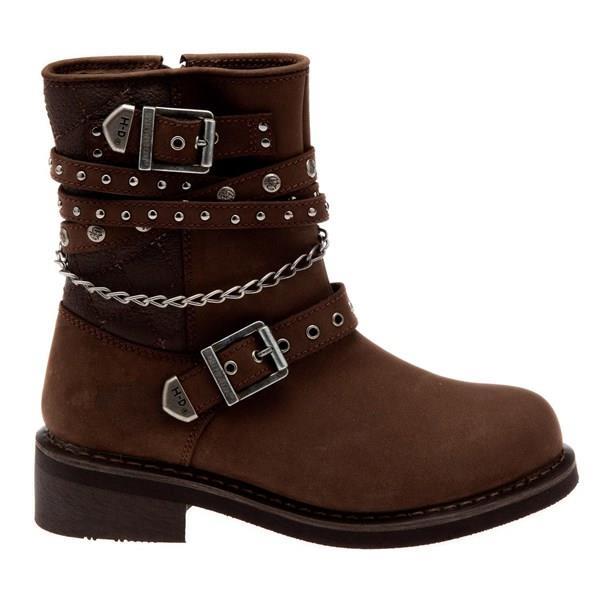 Harley Davidson Shay Dark Brown Nubuk Kadın Bot