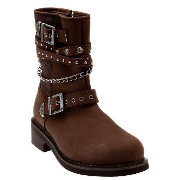Harley Davidson Shay Dark Brown Nubuk Kadın Bot