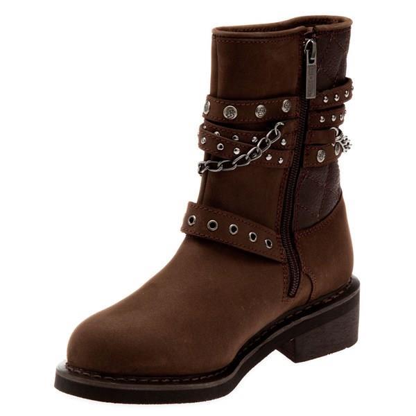 Harley Davidson Shay Dark Brown Nubuk Kadın Bot
