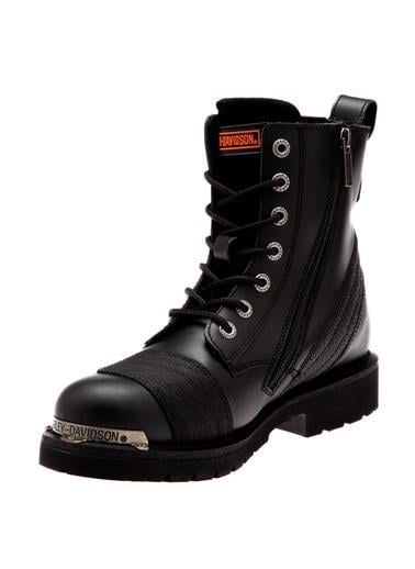 Harley Davidson Warren Black Deri Erkek Bot