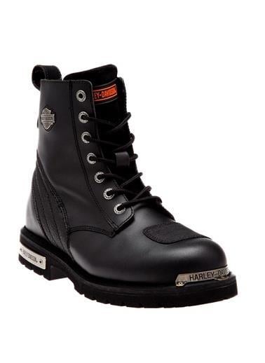 Harley Davidson Warren Black Deri Erkek Bot