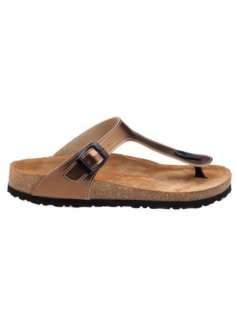 Hush Puppies 031Z1451 Fiji Bronz Deri Kadın Parmakarası Terlik