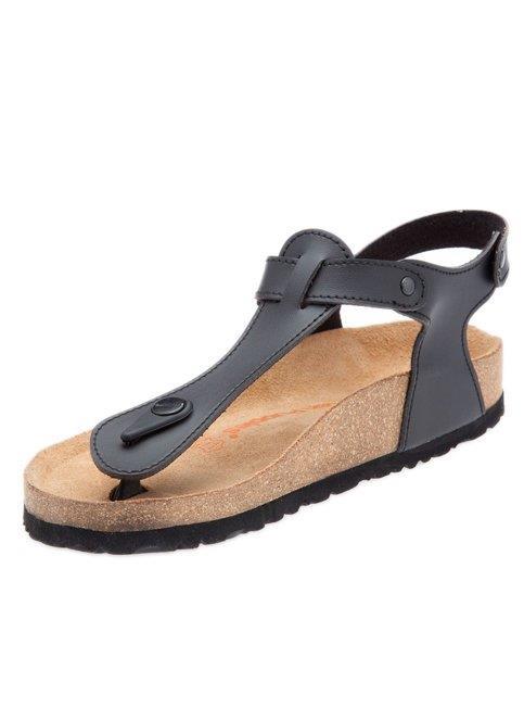 Hush Puppies 031Z1453 Nauru Black Deri Parmak Arası Kadın Sandalet