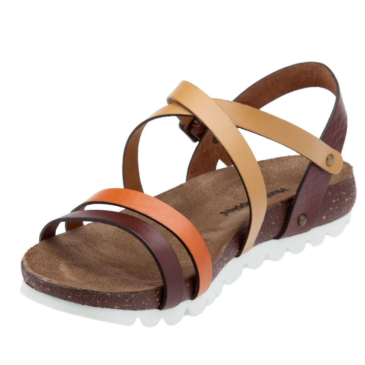 Hush Puppies 031Z1472 Cors Brown Kadın Deri Sandalet