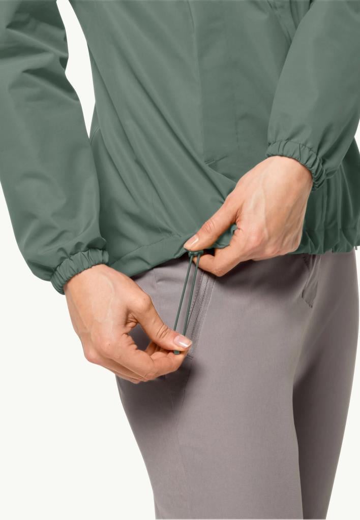 Jack Wolfskin 1111202-4311 Stormy Point 2L JKT W Hedge Green Kadın Outdoor Ceket