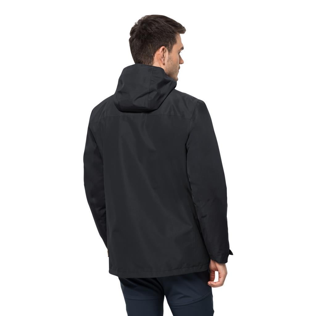 Jack Wolfskin 1115311_6000 Taubenberg 3IN1 JKT M Black Erkek Outdoor 3 In 1 Ceket
