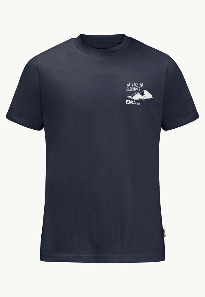 Jack Wolfskin 1809761TR Discover T M Night Blue Erkek Tshirt