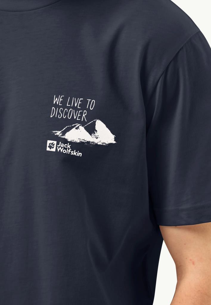 Jack Wolfskin 1809761TR Discover T M Night Blue Erkek Tshirt