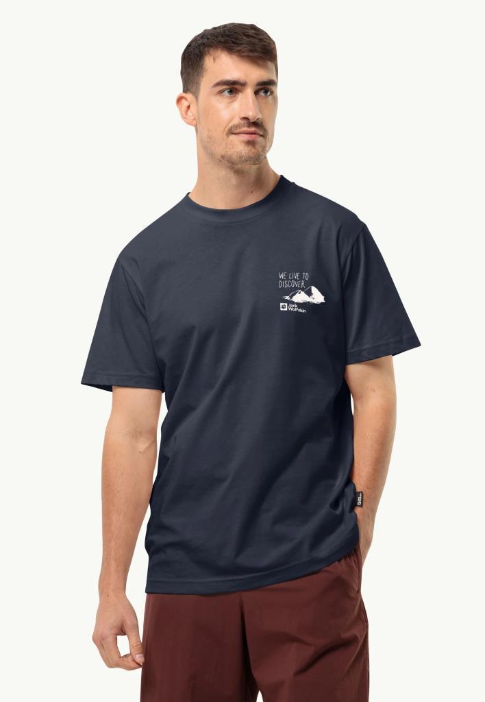 Jack Wolfskin 1809761TR Discover T M Night Blue Erkek Tshirt