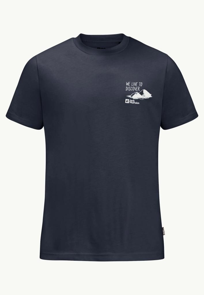 Jack Wolfskin 1809761TR Discover T M Night Blue Erkek Tshirt