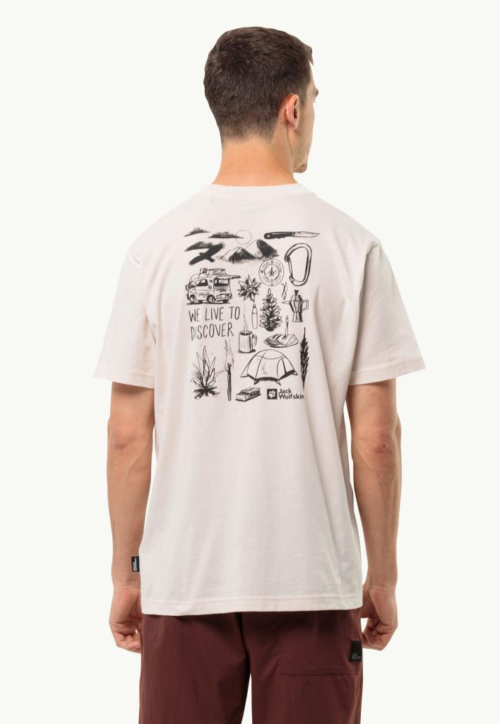 Jack Wolfskin 1809761TR Discover T M Seashell Erkek Tshirt