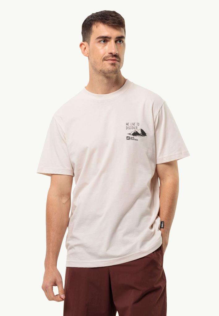 Jack Wolfskin 1809761TR Discover T M Seashell Erkek Tshirt