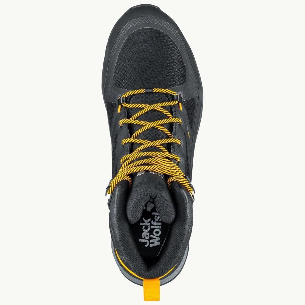 Jack Wolfskin 4038823_6055_065 Force Striker Texapore Mid M Black/Burly Yellow Xt Erkek Outdoor Bot