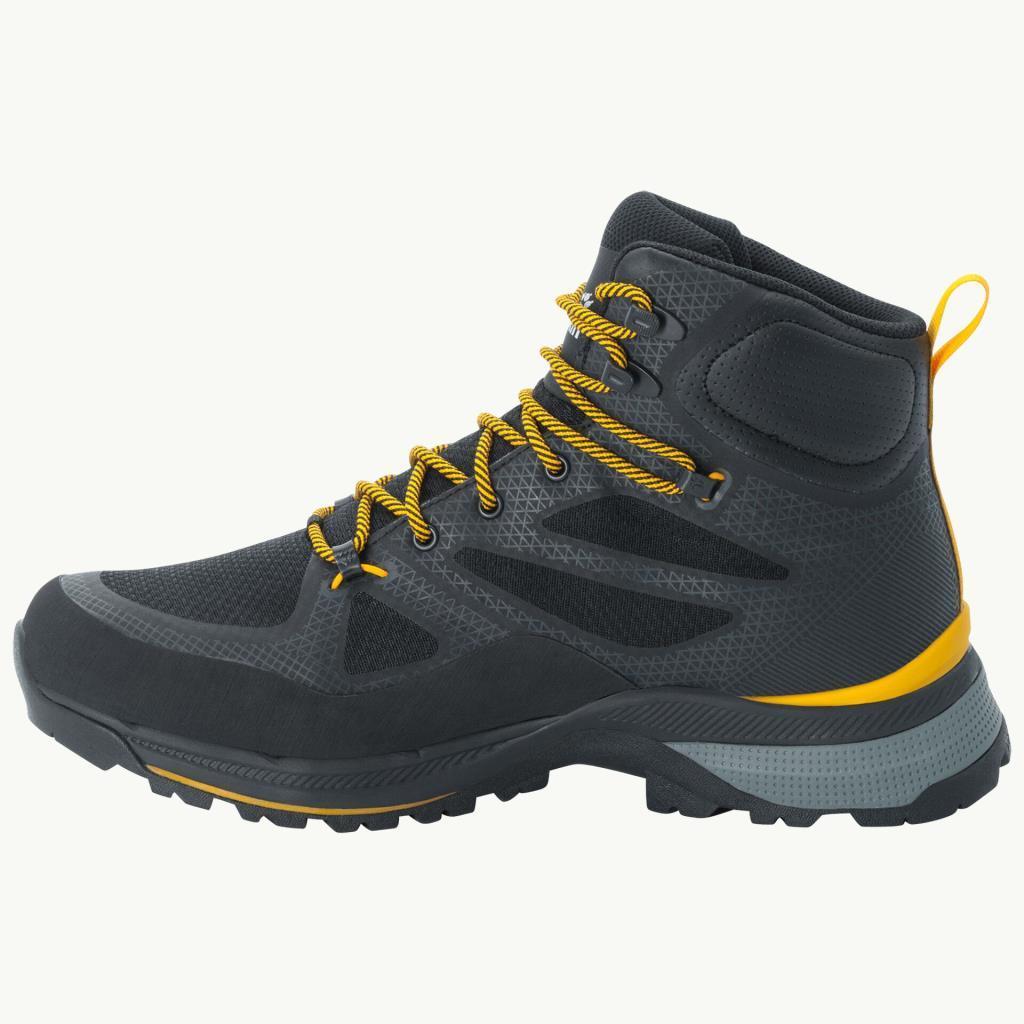 Jack Wolfskin 4038823_6055_065 Force Striker Texapore Mid M Black/Burly Yellow Xt Erkek Outdoor Bot