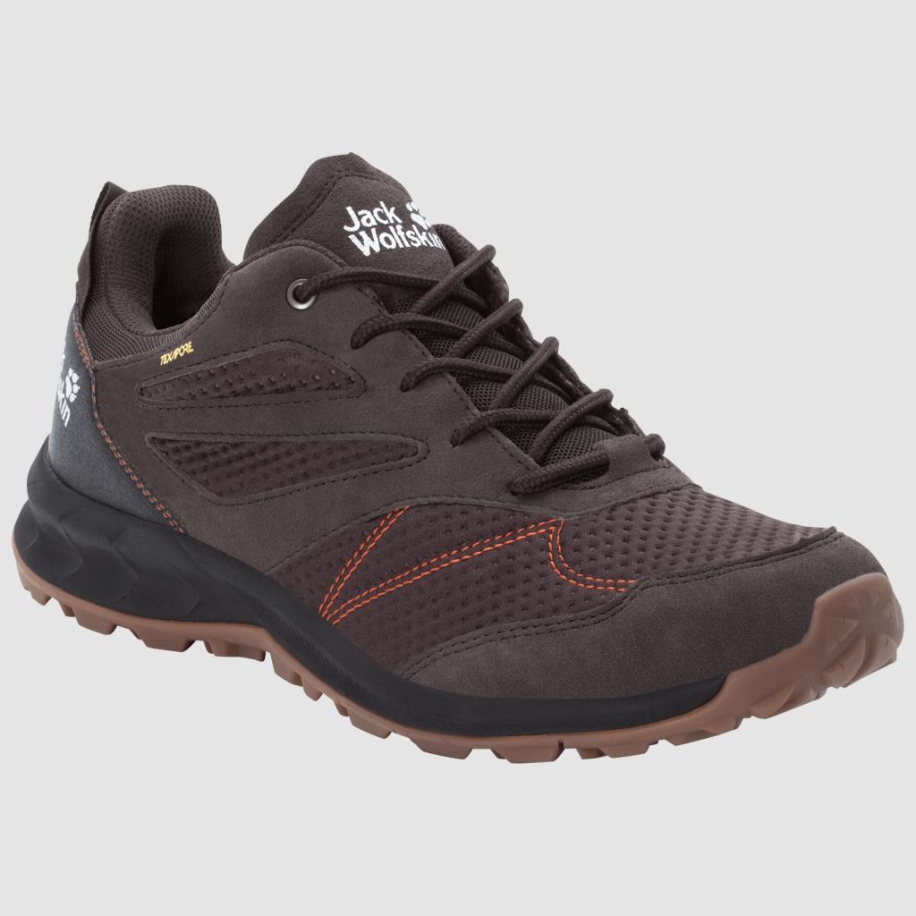 Jack Wolfskin 4039211 Woodland Texapore Low M Espresso/Dark Red Erkek Outdoor Ayakkabı