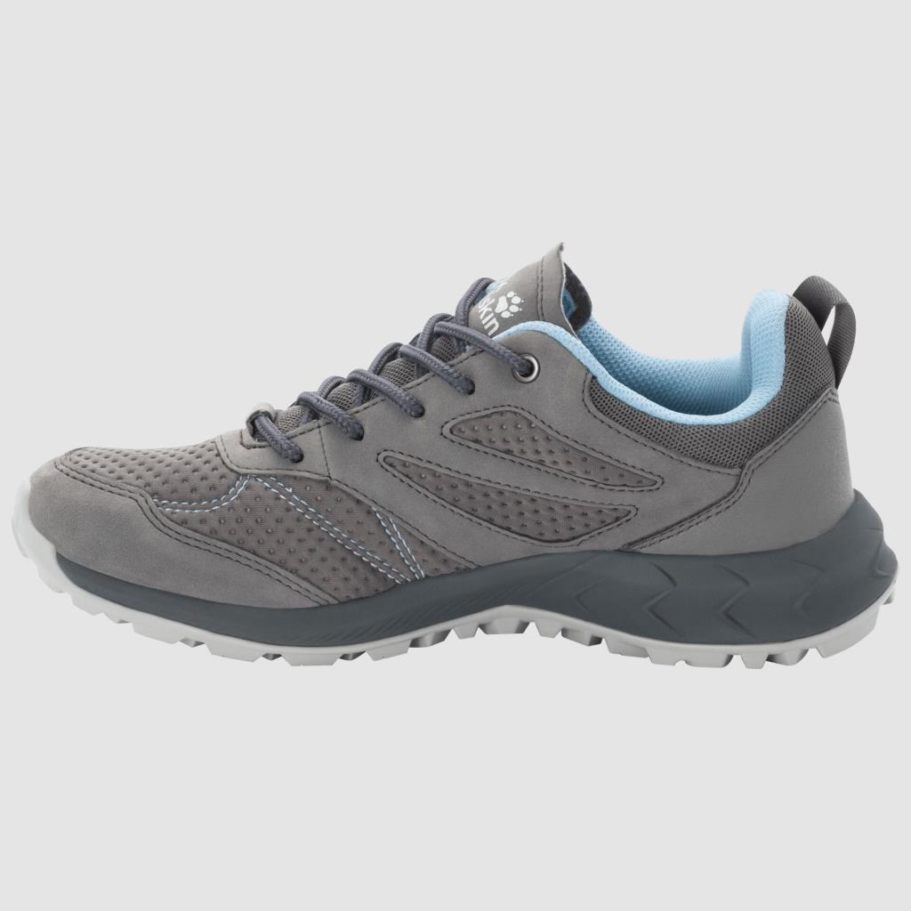 Jack Wolfskin 4039241 Woodland Texapore Low W Grey/Light Blue Kadın Outdoor Ayakkabı