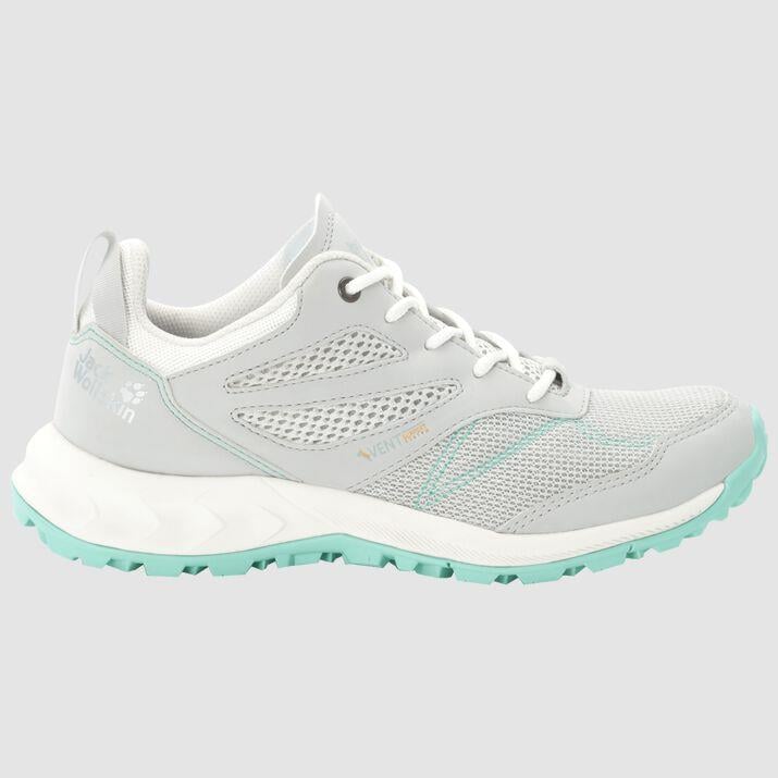 Jack Wolfskin 4039251 Woodland Went Low W Light Grey/Light Green Kadın Outdoor Ayakkabı