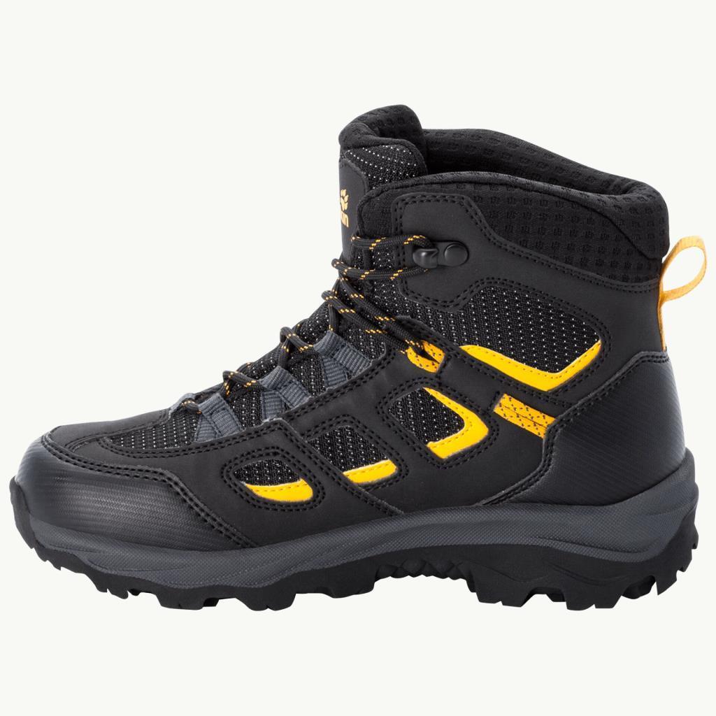 Jack Wolfskin 4042181 Vojo Texapore Mid K Black/Burly Yellow Kadın Outdoor Bot