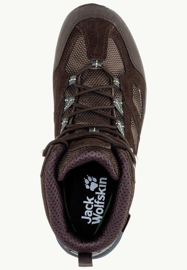 Jack Wolfskin 4042461 Vojo 3 Texapore Mid M Dark Brown/Lime Erkek Outdoor Bot