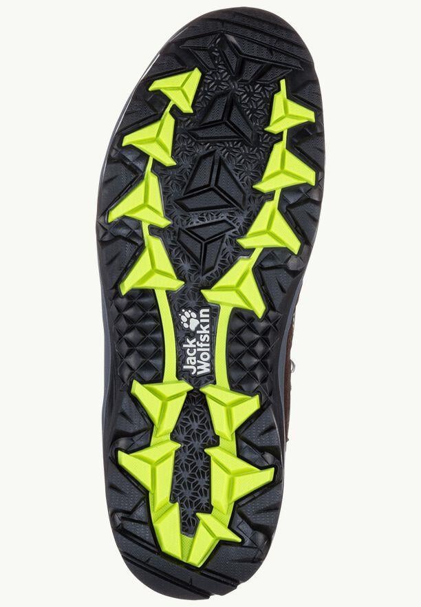 Jack Wolfskin 4042461 Vojo 3 Texapore Mid M Dark Brown/Lime Erkek Outdoor Bot