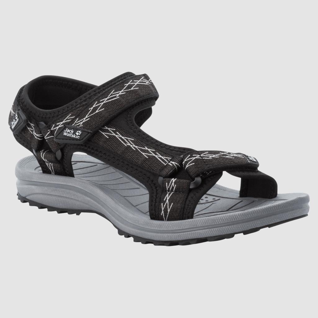 Jack Wolfskin 4050291 Wave Breaker W Black/Grey Kadın Sandalet