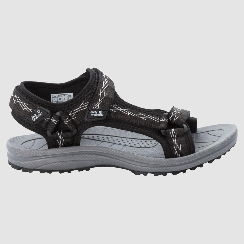 Jack Wolfskin 4050291 Wave Breaker W Black/Grey Kadın Sandalet