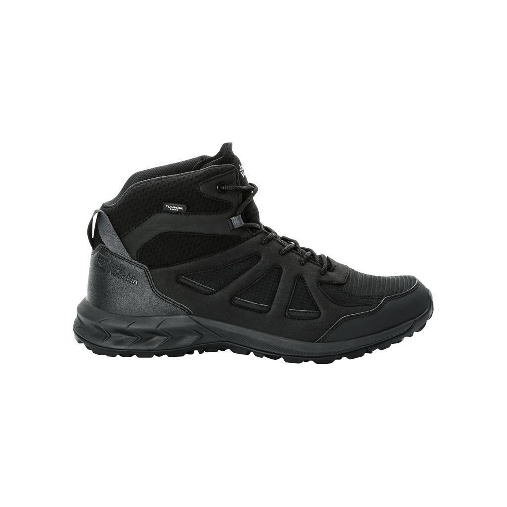 Jack Wolfskin 4051261_6000 Woodland 2 Texapore Mid M Black Erkek Outdoor Bot