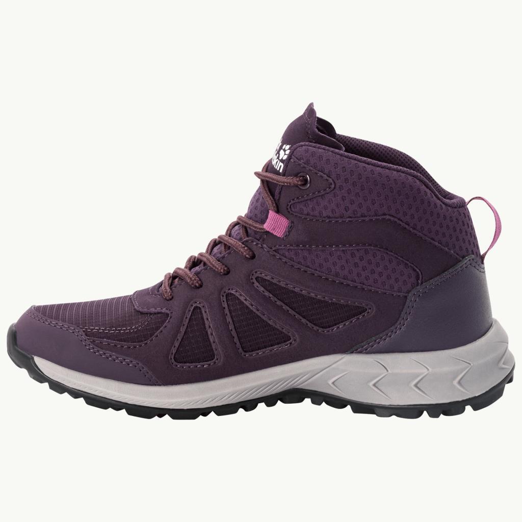 Jack Wolfskin 4051331 Woodland 2 Texapore Mid W Purple/Phantom Kadın Outdoor Bot