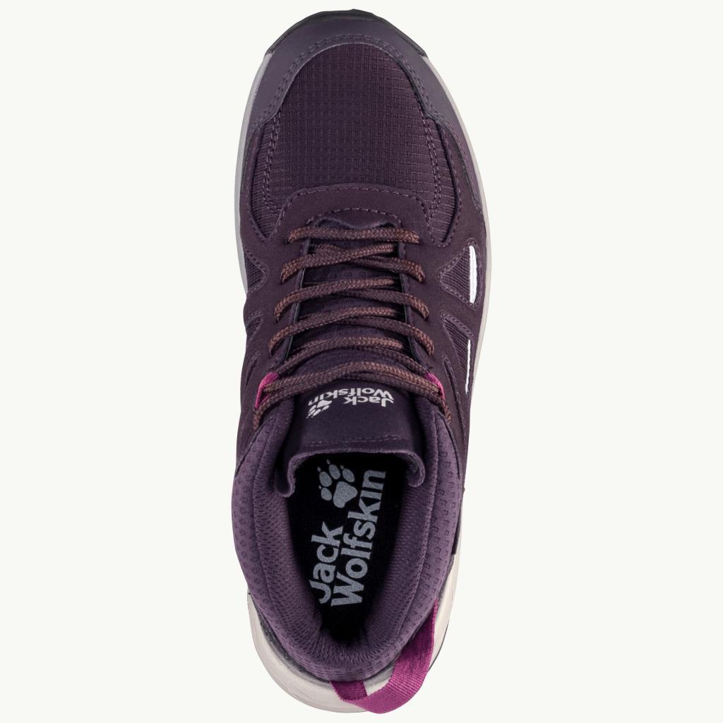 Jack Wolfskin 4051331 Woodland 2 Texapore Mid W Purple/Phantom Kadın Outdoor Bot