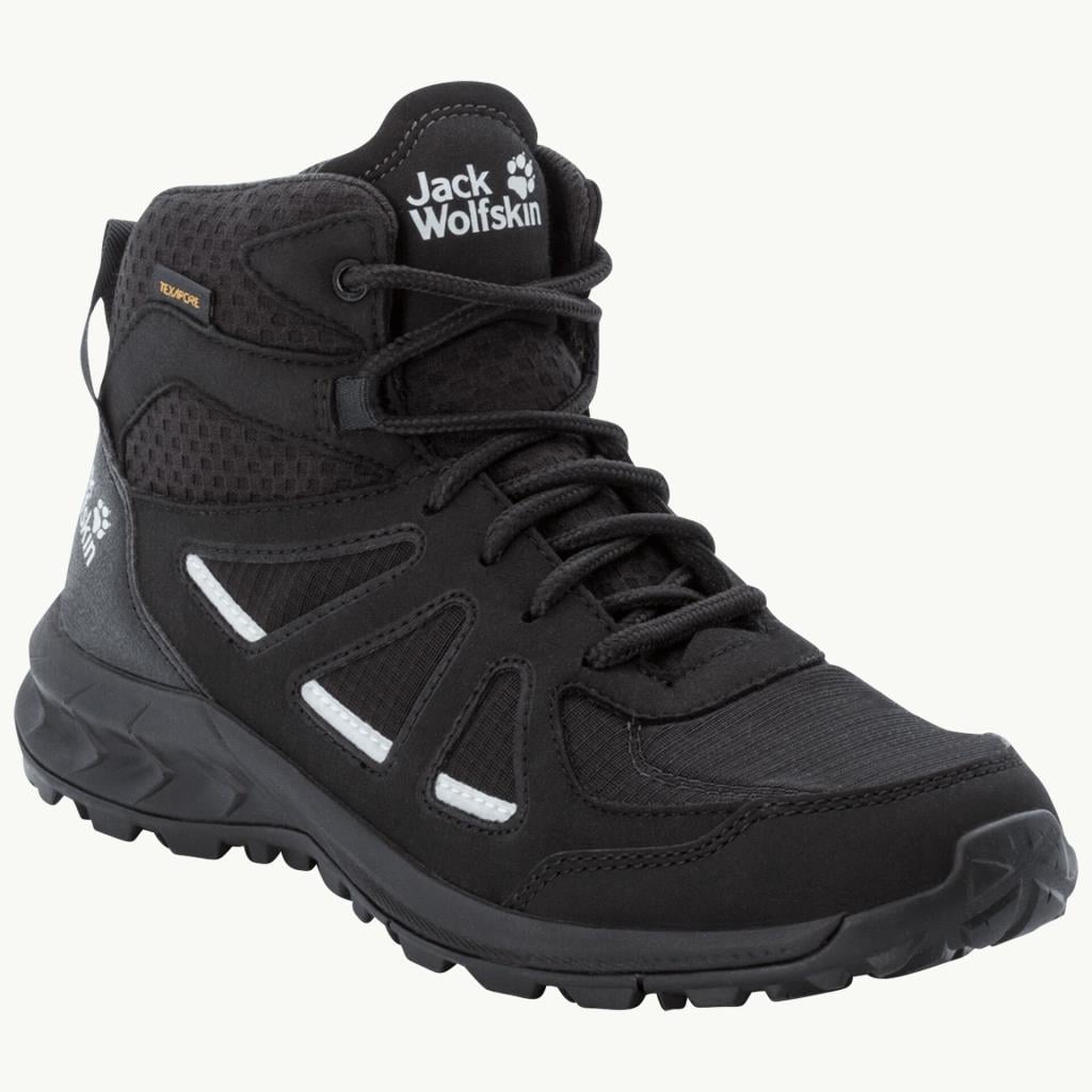 Jack Wolfskin 4051331 Woodland 2 Texapore Mid W Black/Grey Kadın Outdoor Bot