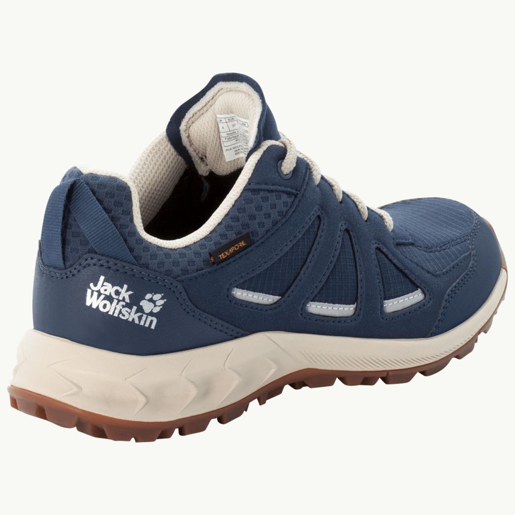 Jack Wolfskin 4051341 Woodland 2 Texapore Low W Dark Blue/Beige Kadın Outdoor Ayakkabı