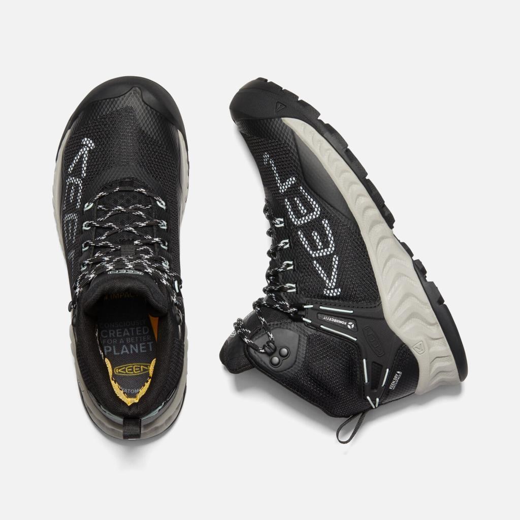 Keen 1025911 NXIS Evo Mid Wp Black/Blue Grass Kadın Outdoor Bot