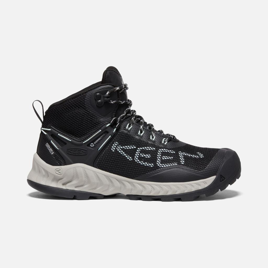 Keen 1025911 NXIS Evo Mid Wp Black/Blue Grass Kadın Outdoor Bot