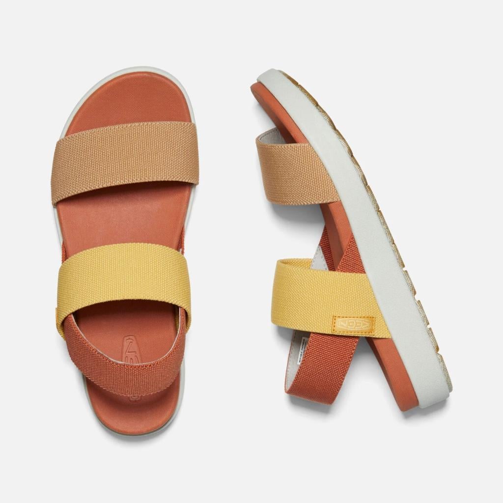 Keen 1026041 Elle Backstrap Fossil Orange/Silver Birch Kadın Sandalet
