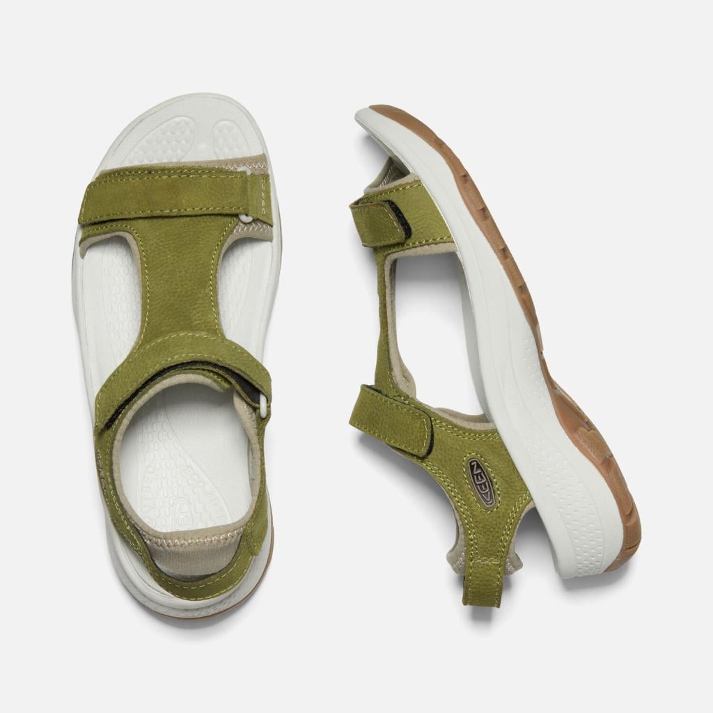 Keen 1026178 Astonia West T-Strap Leather Olive Drab Kadın Sandalet