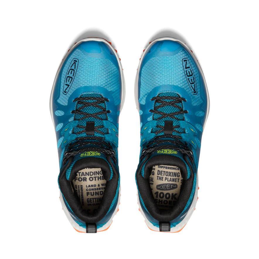 Keen 1028037 Zionic Mid Wp Fjord Blue/Evening Primrose Erkek Outdoor Bot
